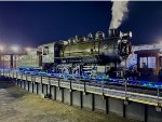 BLW 26 on Steamtown's turntable at the end of the day's operations